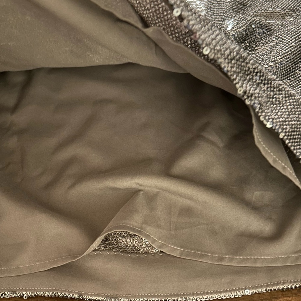 Gap Silver Gray Lined Sequin Mini Skirt Size 10 Petite NEW with tags MSRP 69.95 - Picture 10 of 11